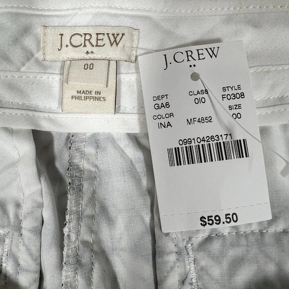 NWT J.Crew Womens Black White Geometric Preppy Neutral Chino Shorts Size 00 - Picture 8 of 10